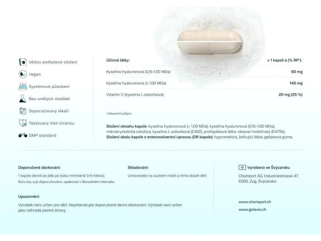 Gelavis Dual Hyaluronate - tříměsíční balení